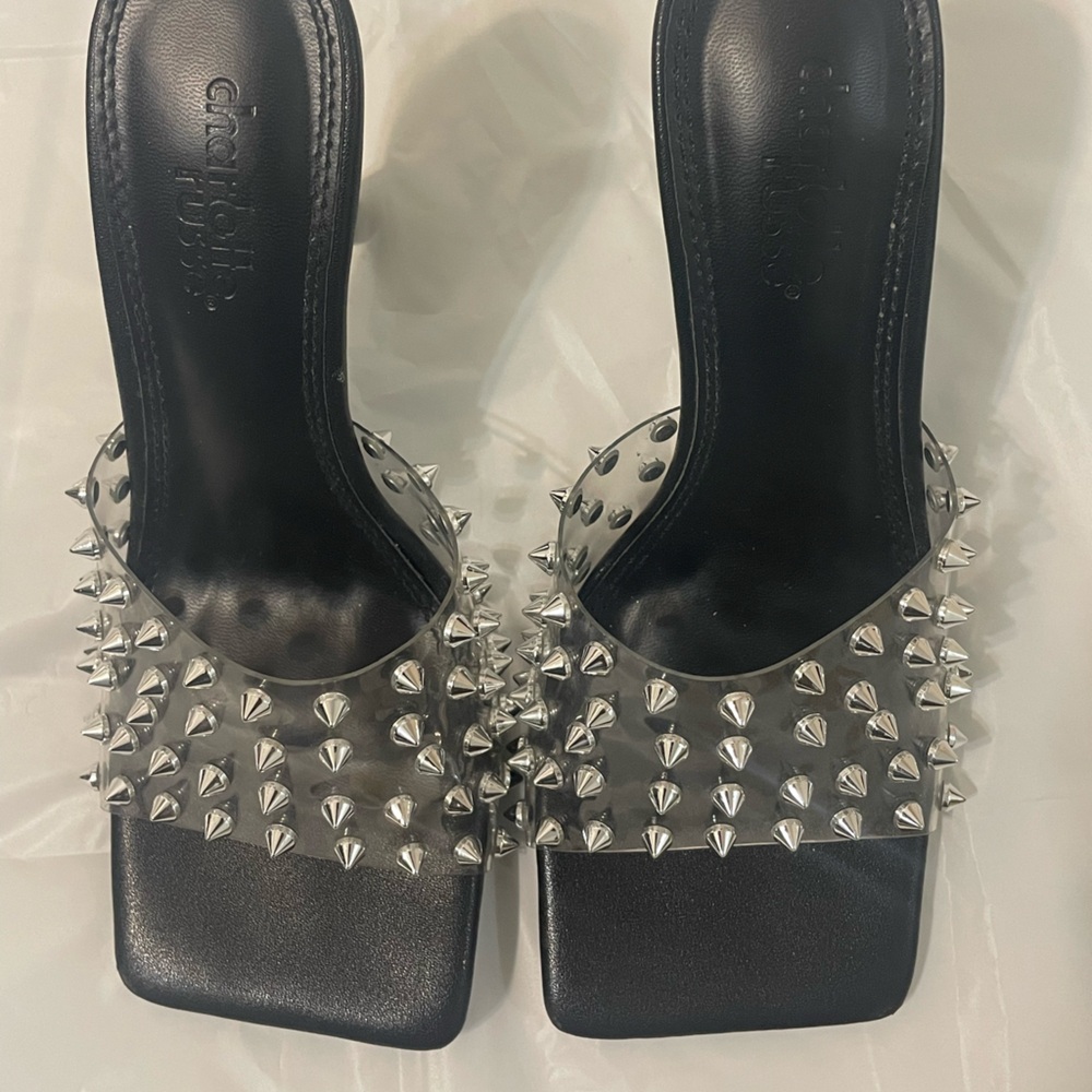 Charlotte Russe Black Bonafide Pearl Sandal